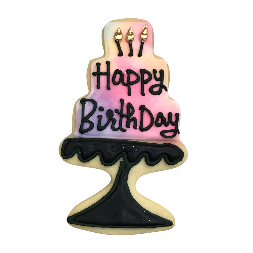 Birthday Cake on Black Stand - Image 2