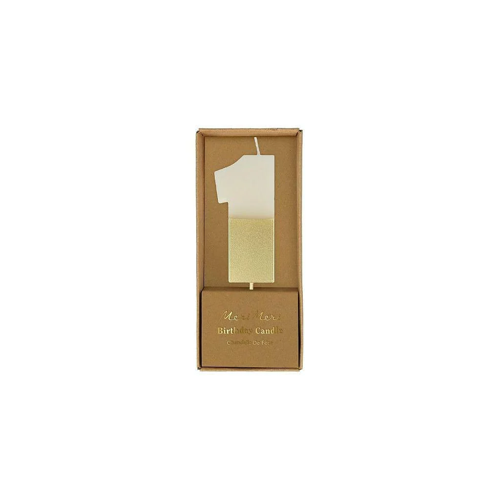 Gold-Dipped Number Candles - Image 3