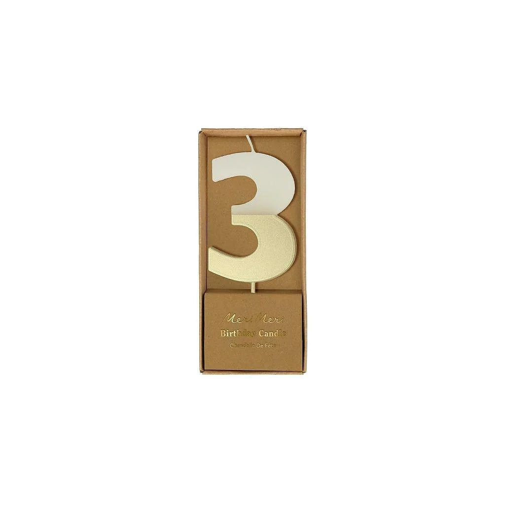 Gold-Dipped Number Candles - Image 5