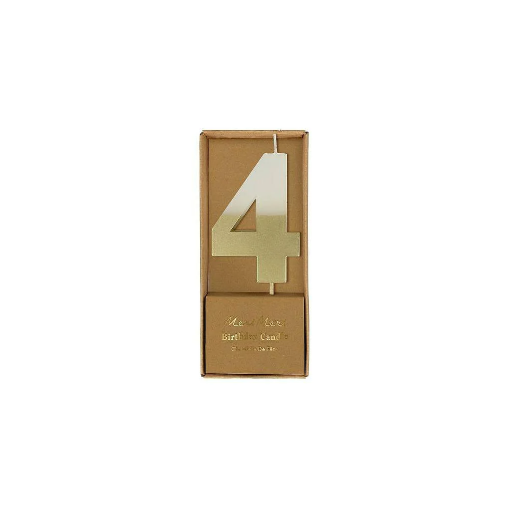 Gold-Dipped Number Candles - Image 6