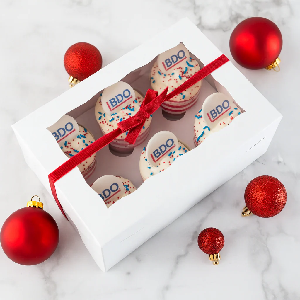 Photo & Logo Cupcake Gift Box, 6-Pack - Image 4